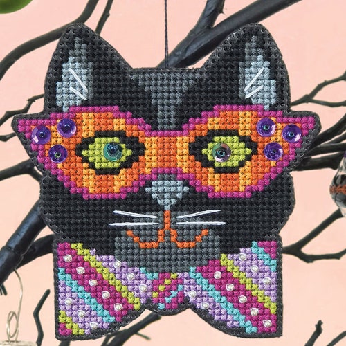 Mister Cat Satsuma Street Halloween Ornament Cross Stitch Etsy