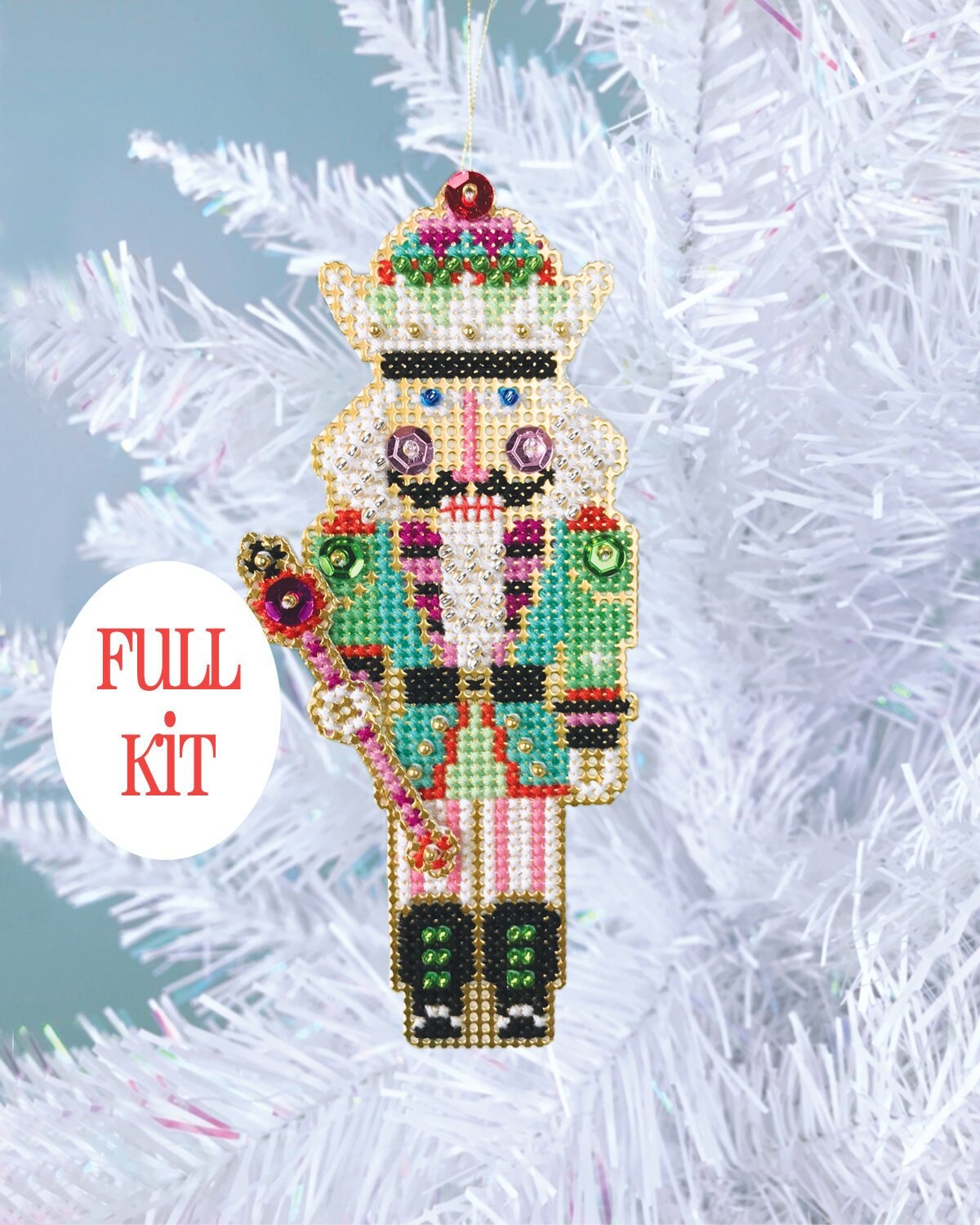 KIT - Nutcracker King - Satsuma Street - Christmas Ornament cross sti…