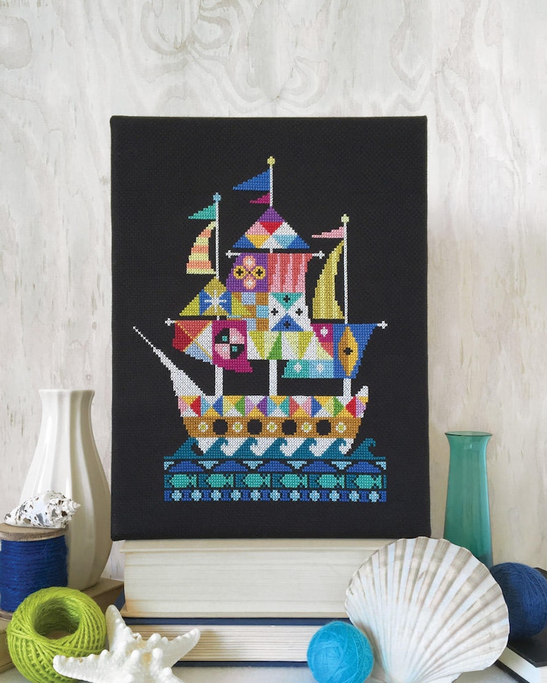 Voyage - Pirate Ship - Satsuma Street cross stitch pattern PDF -