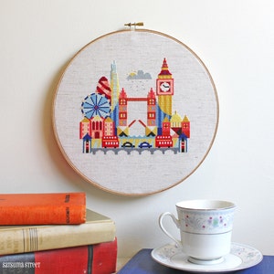 Pretty Little London Satsuma Street Modern Cross stitch pattern PDF Instant download image 4