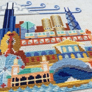 Pretty Little Chicago Printed version Satsuma Street Modern Cross stitch pattern image 3