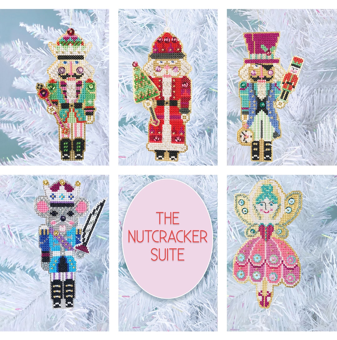 Nutcracker Ornament Set Satsuma Street Five Cross Stitch Pattern Pdfs Instant Download Etsy