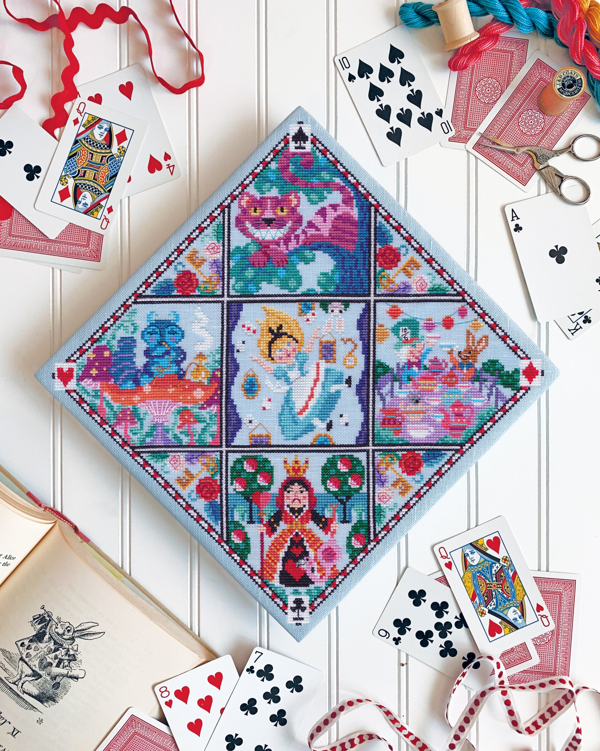 Alice in Wonderland - Satsuma Street - counted cross stitch pattern -…