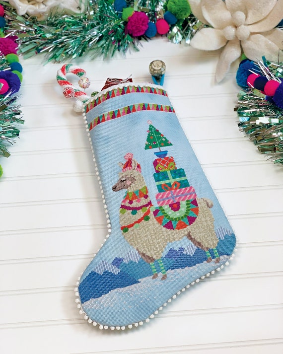 Rare Giampa Herald Angel Cross Stitch Christmas Stocking Kit Contemporary  Stitchery Crafts