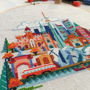 Pretty Little Toronto printed version Satsuma Street Modern Cross Stitch Pattern image 2