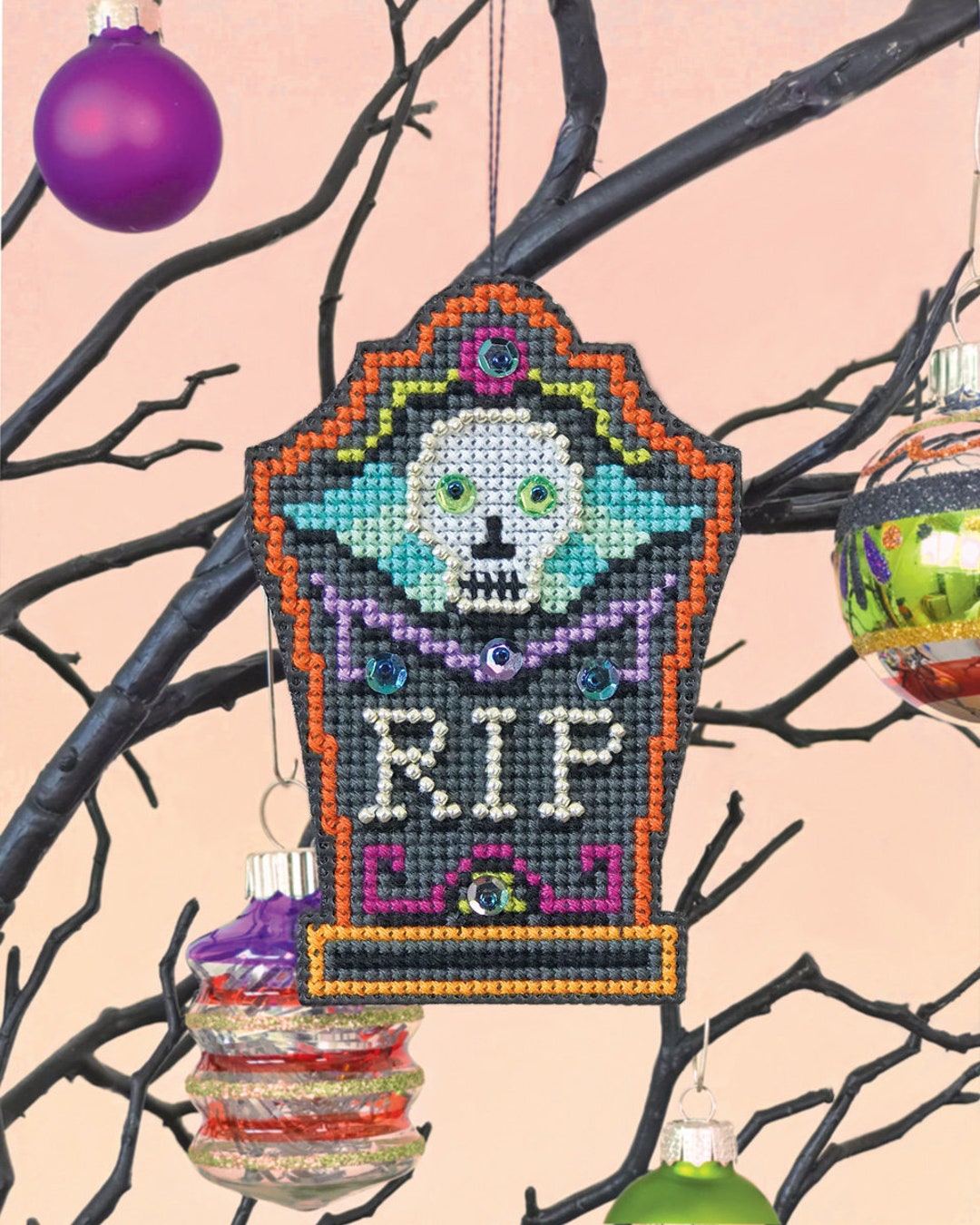 R. I. P. Satsuma Street Halloween Ornament Cross Stitch Etsy