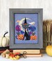 Halloween Cat - black cat witch - Satsuma Street cross stitch pattern PDF - Instant download 