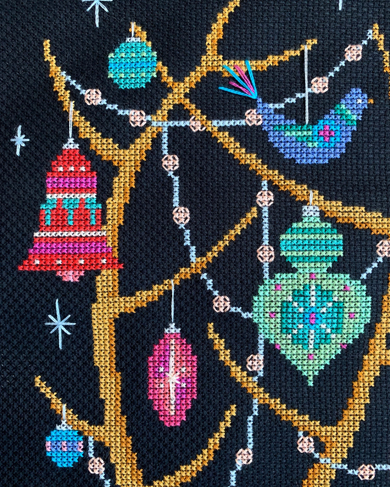 Oh Deer Satsuma Street Cross Stitch Christmas Stocking Etsy UK