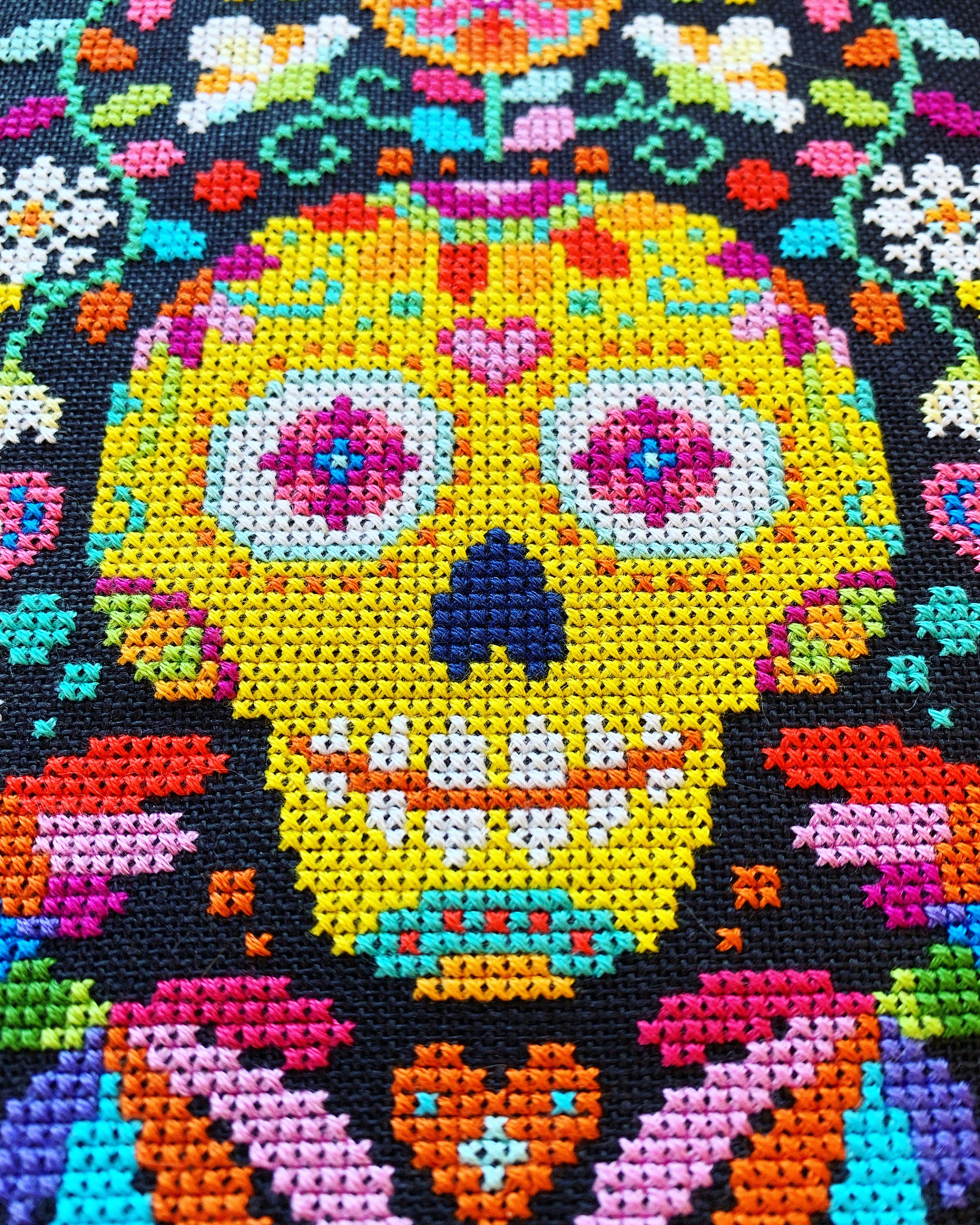 Memento Mori Satsuma Street Day of the Dead cross stitch Etsy México