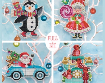 KIT - 2023 ornament set - Satsuma Street - Christmas ornament cross stitch kit