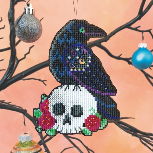 Nevermore - Satsuma Street Halloween Ornament pattern PDF - Instant download