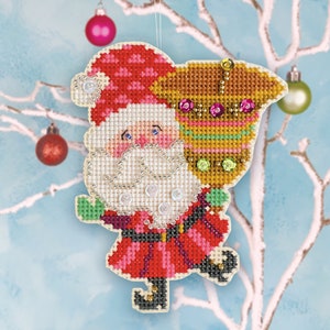 KIT 2022 ornament set Satsuma Street Christmas ornament cross stitch kit image 2
