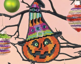Miss Witch - Satsuma Street - Halloween Ornament cross stitch pattern PDF - Instant download
