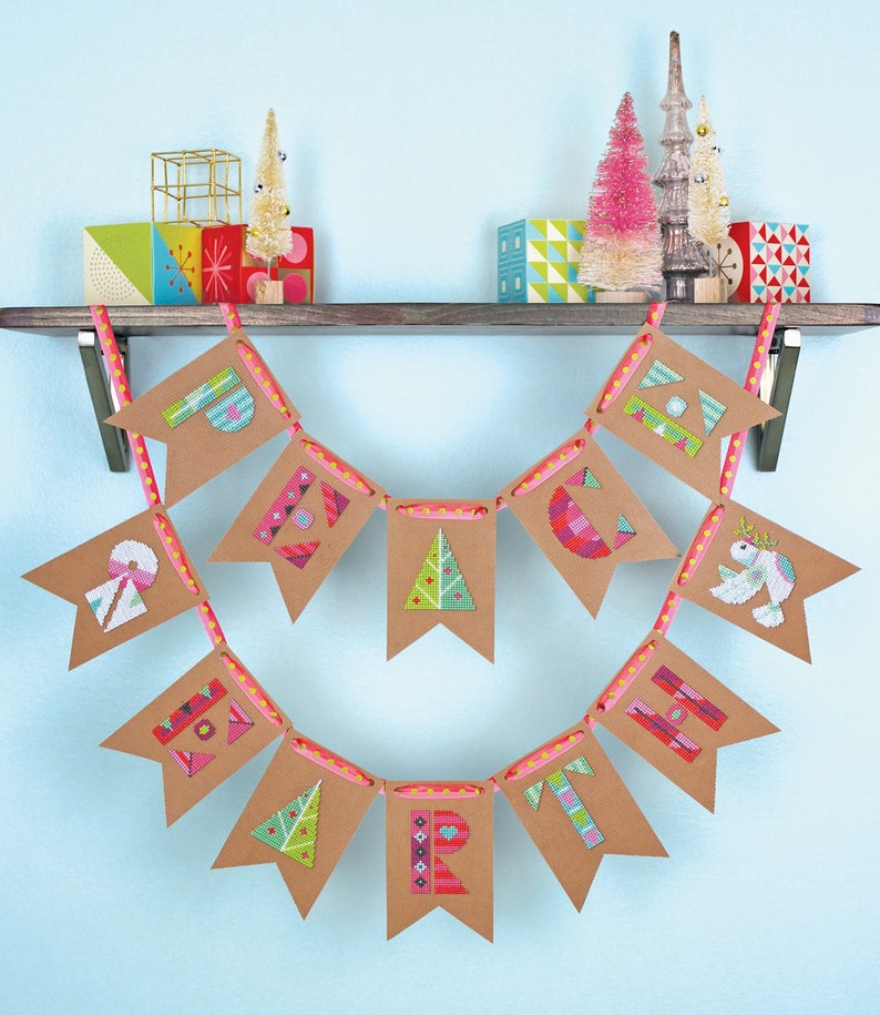 Peace on Earth Satsuma Street Christmas Bunting Modern Etsy UK