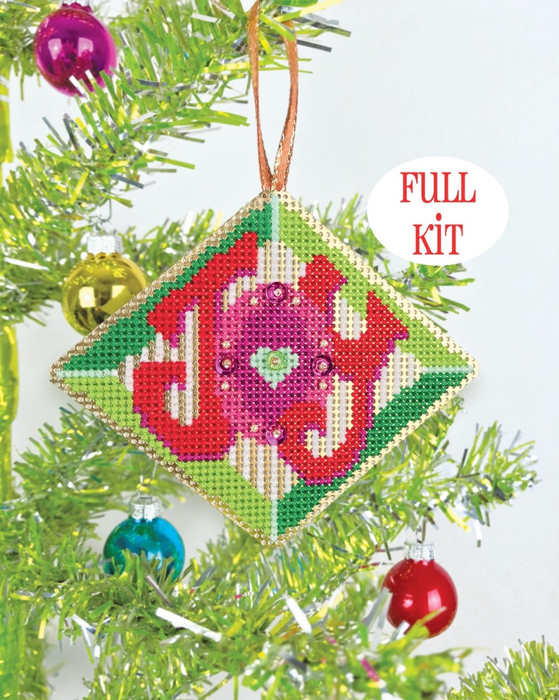 X Jody Rice Bauble Beauty Bright Cards Christmas Cross Stitch Chart