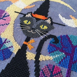 Halloween Cat printed version Satsuma Street modern cross stitch pattern image 3