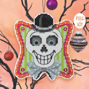 KIT - Benny Bones - Satsuma Street Halloween Ornament cross stitch kit