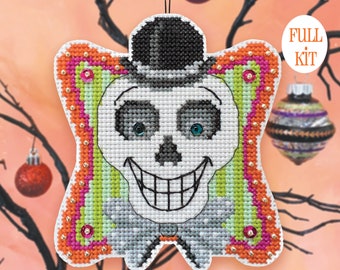 KIT - Benny Bones - Satsuma Street Halloween Ornament cross stitch kit