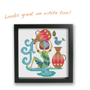 Aquarius zodiac sign Satsuma Street modern cross stitch pattern PDF Instant download image 3