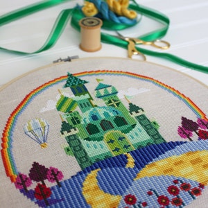 The Emerald City printed version Satsuma Street Wizard of Oz cross stitch pattern image 2