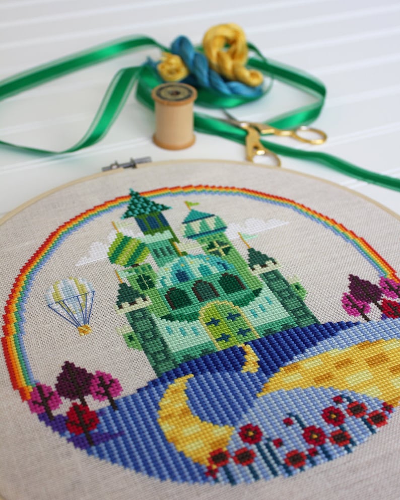 The Emerald City printed version Satsuma Street Wizard of Oz cross stitch pattern image 2