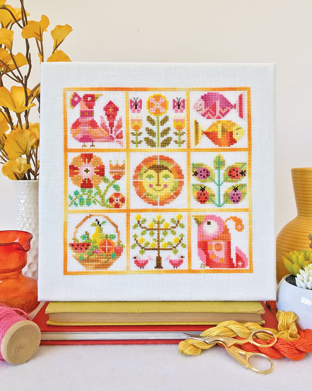Verano - Satsuma Street Summer sampler - modern folk cross stitch pat…