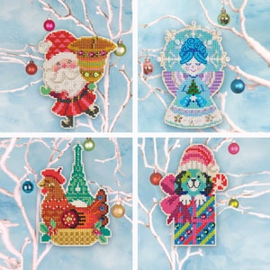 2022 ornament set PDF - Satsuma Street - Christmas ornament pattern instant download