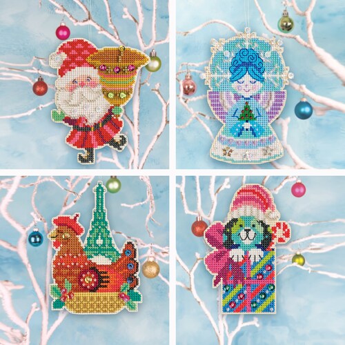 Christmas Ornament Set 2020 Satsuma Street Four Cross Etsy