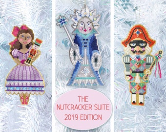 2019 Nutcracker Ornament Set - Satsuma Street - cross stitch pattern PDF - Instant download