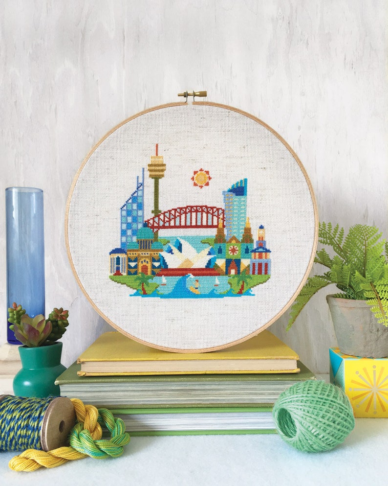 Pretty Little Sydney printed version Satsuma Street Modern Cross stitch pattern image 1