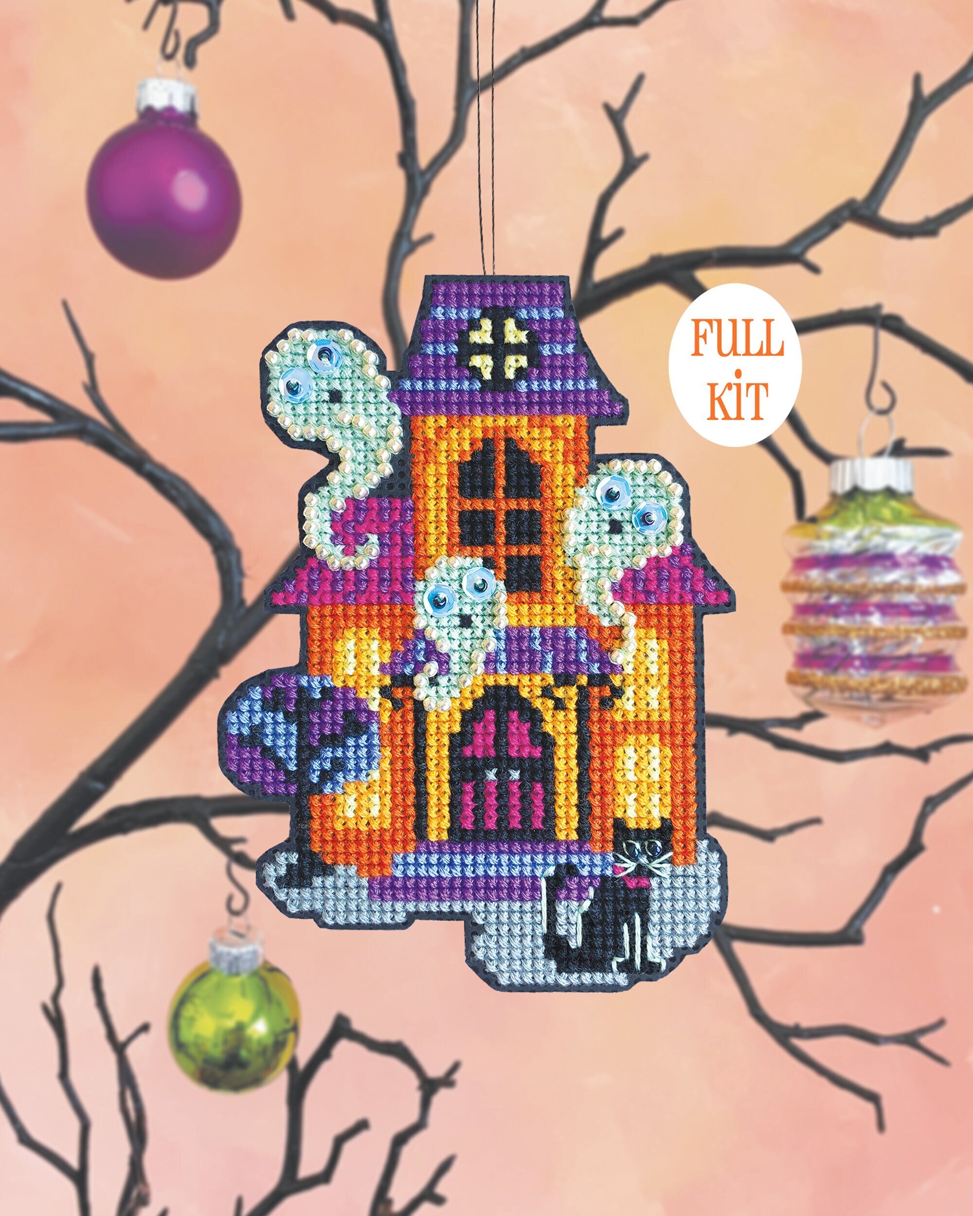 KIT - House Guests - Satsuma Street Halloween Ornament cross stitch k…