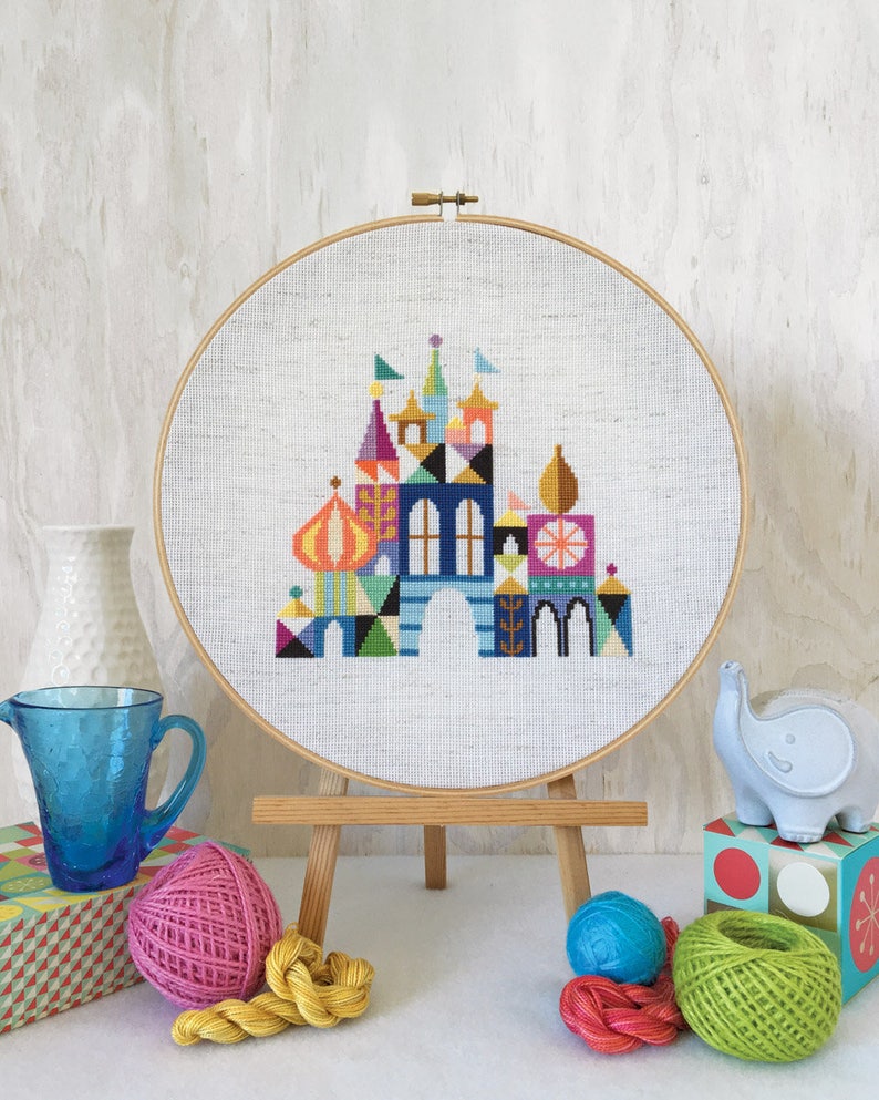 Pretty Little City Colorful Castle Satsuma Street Cross stitch pattern PDF Instant download image 1