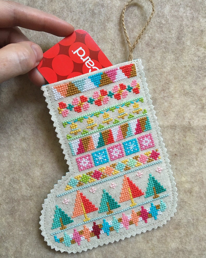 Fa-la-la-llama Satsuma Street Cross Stitch Christmas Stocking