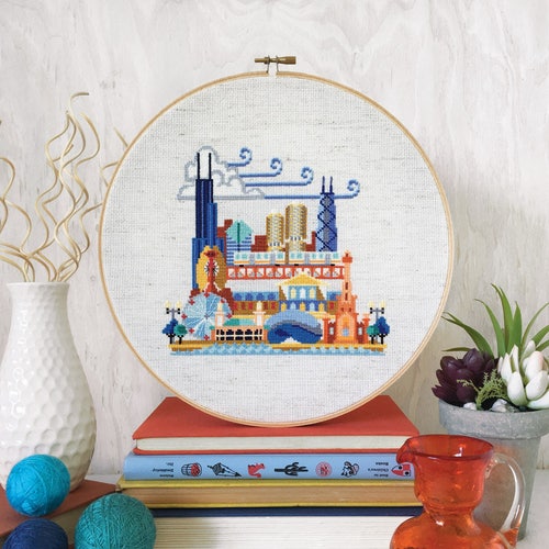 Pretty Little Chicago - Satsuma Street Modern Cross stitch pattern PDF - Instant download