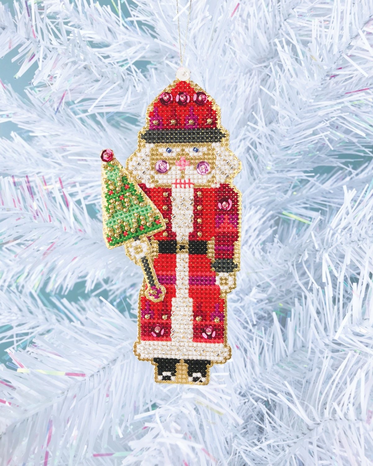 Santa Nutcracker - Satsuma Street - Christmas Ornament Cross