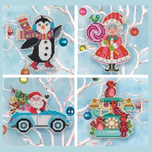 2023 ornament set PDF - Satsuma Street - Christmas ornament pattern instant download