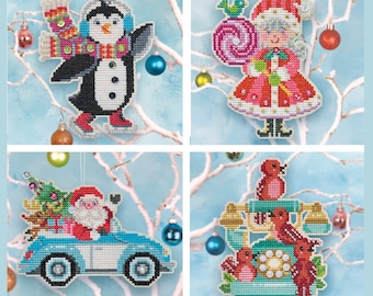 2023 ornament set PDF - Satsuma Street - Christmas ornament pattern instant download