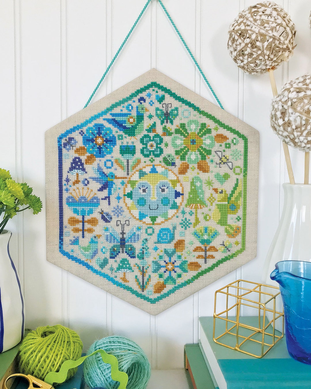 Garden Party Cool Colorway - Satsuma Street - Modern Cross Stitch ...