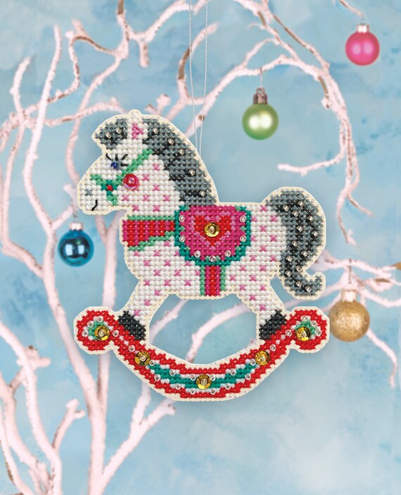 2 Beginner Cross Stitch Kits - 2 Horse Faces - My First Kit from