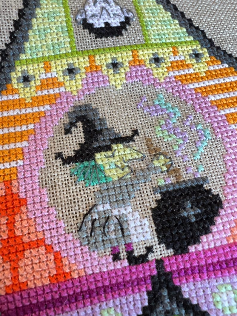 Monster House Satsuma Street cross stitch Halloween house instant