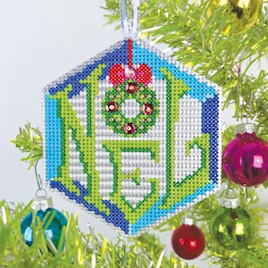 Noel ornament - Satsuma Street - Christmas Ornament cross stitch pattern PDF - Instant download