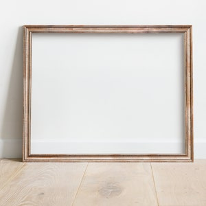 Silver Washed Natural Wood Picture Frame - Real Wood Custom Frames for a Gallery Wall, Champagne Silver Wall Frames for Custom Framed Art