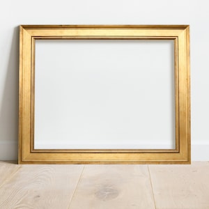 Antique Pale Gold Picture Frame - Real Wood Custom Frames for a Gallery Wall, Antique Gold Wall Frames for Custom Framed Art