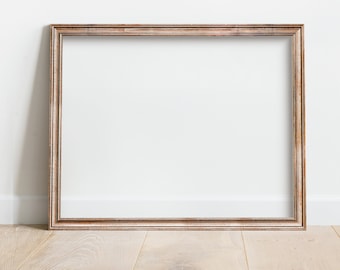 Silver Washed Natural Wood Picture Frame - Real Wood Custom Frames for a Gallery Wall, Champagne Silver Wall Frames for Custom Framed Art