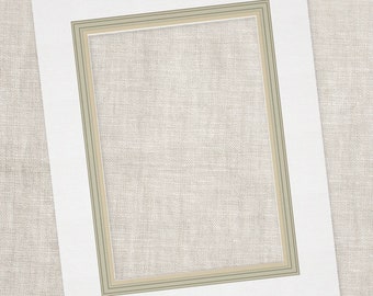 Exclusive Custom French Mats for Fine Art Prints - Sage & Ecru - 8" x 10 Mats, 11" x 14" Mats, and 16" x 20" Mats for Custom Frames