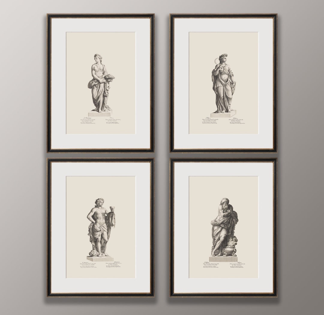 Vintage Architecture Prints for Gallery Wall, Antique Architecture