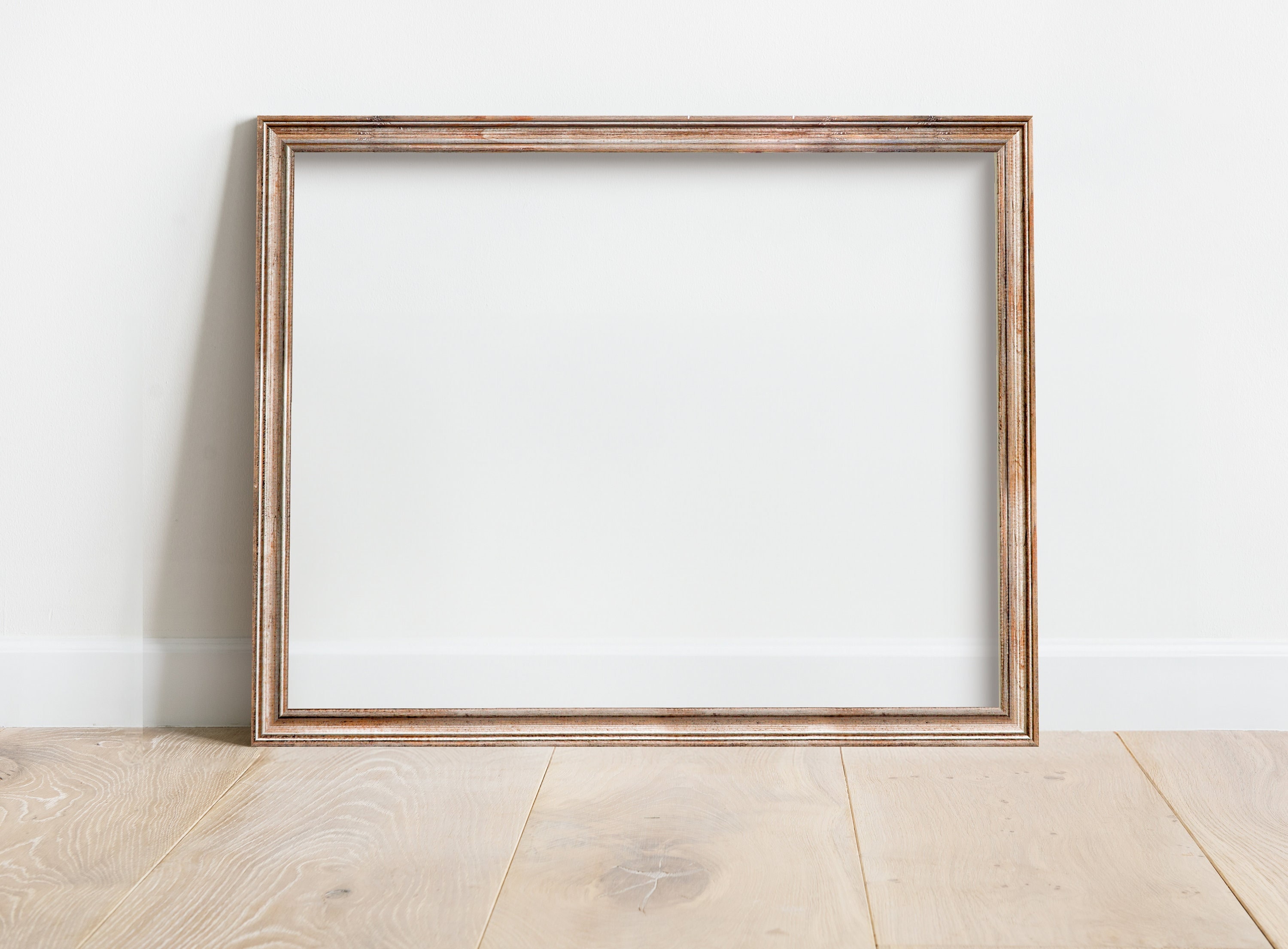 Silver Washed Natural Wood Picture Frame Real Wood Custom Frames for a Gallery Wall Champagne Silver Wall Frames for Custom Framed Art Etsy