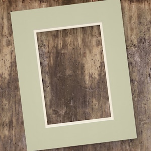 Premium Custom Double Mats for Fine Art Prints - Sage & Ecru - 8" x 10 Mats, 11" x 14" Mats, and 16" x 20" Mats for Custom Frames