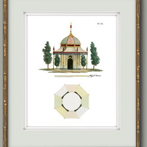 Collection of Chinoiserie Pagoda Prints in Grand Millennial Style for Chinoiserie Chic Decor LI