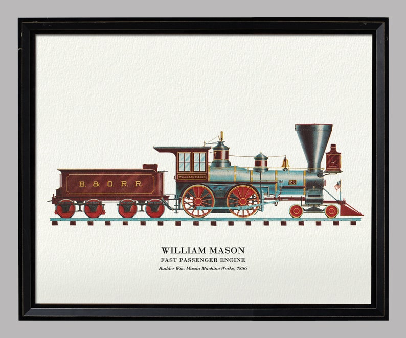 Vintage Train Prints Printable Art Instant Download Set | Etsy